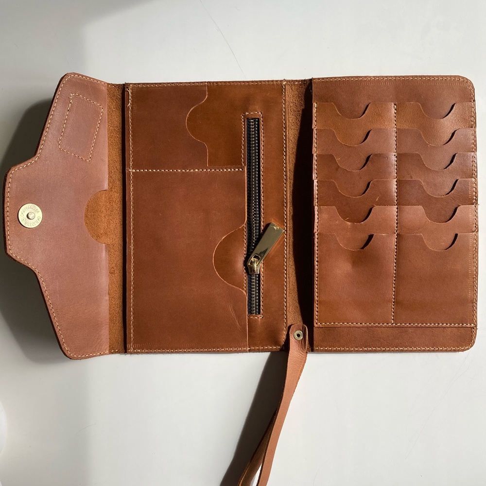 Leather clutch bag - handmade - Picture 3 of 7